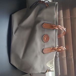 Gray Canvess-Dooney & Bourke Tote Bag